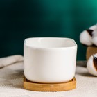 Горшок для кактусов и суккулентов «Эко бонсай», 500 мл, 17×9×6 см, керамика, с поддоном, белый - Фото 2