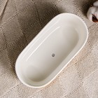 Горшок для кактусов и суккулентов «Эко бонсай», 500 мл, 17×9×6 см, керамика, с поддоном, белый - Фото 3