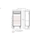 Тумба «Айсберг. Мечта», под раковину «Енисей 40», без ящика, 392×212×820 мм, цвет белый - Фото 3