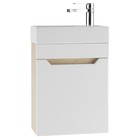 Тумба подвесная «Айсберг. Мечта», под раковину «Енисей 40», без ящика, 392×210×500 мм, цвет белый/дуб сонома - Фото 1