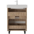 Тумба Домино Bruno, с 2 ящиками, 575×435×790 мм, под раковину Енисей 60, цвет белый матовый - Фото 5