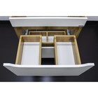 Тумба Домино Bruno, с 2 ящиками, 575×435×790 мм, под раковину Енисей 60, цвет белый матовый - Фото 6