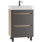 Тумба Домино Bruno под раковину Енисей 60, с 2 ящиками - Фото 1