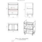 Тумба Домино Bruno под раковину Енисей 60, с 2 ящиками - Фото 4