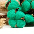 Набор сухоцветов «Хлопок», зеленый, Ø5 см, 30 см, 10 шт - фото 26602572