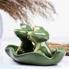 Набор для специй Кунгурская керамика «Лягушки», 2 предмета на подставке: солонка, перечница, зелёная - Фото 5