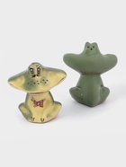 Набор для специй Кунгурская керамика «Лягушки», 2 предмета на подставке: солонка, перечница, зелёная - Фото 7