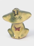 Набор для специй Кунгурская керамика «Лягушки», 2 предмета на подставке: солонка, перечница, зелёная - Фото 8