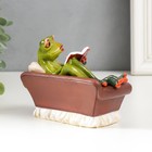 Сувенир полистоун лак "Лягуха отдыхает в кресле с газетой/кружкой" МИКС 10,5х14х6 см (комплект 2 шт) - фото 21675531