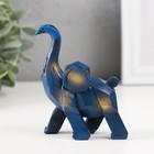 Сувенир полистоун "Синий слон" 3х8х8,5 см - фото 318960628
