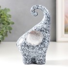 Сувенир полистоун "Каменный слонёнок с серебристыми ушами" 8х9,5х13 см - фото 21675542