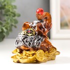 Фигурка полистоун «Слоник с рубином на монетках», 8×6.5×8.5 см - Фото 2