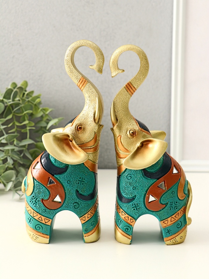Набор фигурок полистоун «Африканский слон», 2 шт., 6×17×21 см - Фото 1
