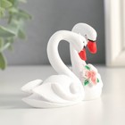 Фигурка полистоун «Два белых лебедя с розами», 3.2×9.5×6.2 см - Фото 2