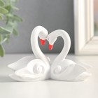 Фигурка полистоун «Два белых лебедя с розами», 3.2×9.5×6.2 см - Фото 3