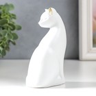 Сувенир полистоун "Белая кошка с золотыми ушками" 4х6,5х10,7 см - Фото 3