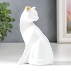 Сувенир полистоун "Белая кошка с золотыми ушками" 4х6,5х10,7 см - Фото 4