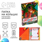 Папка школьная на кольцах «Портфолио школьника», 6 листов-разделителей, 24.5×32 см - Фото 1