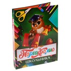 Папка школьная на кольцах «Портфолио школьника», 6 листов-разделителей, 24.5×32 см - Фото 7