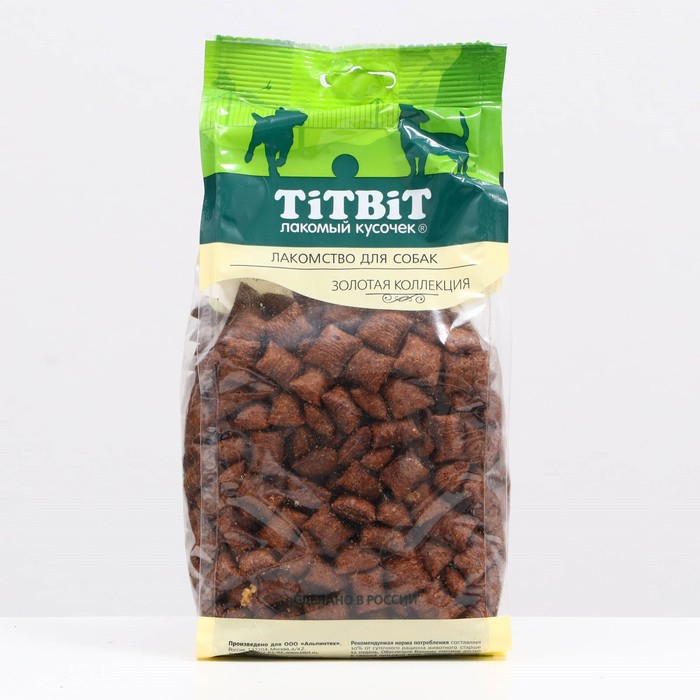 Лакомство TitBit "Хрустящие подушечки" для собак мелких пород, говядина/сыр, 350 г - Фото 1
