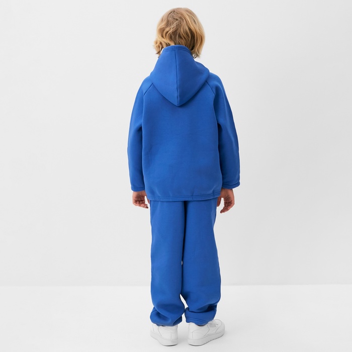 Костюм детский (худи, брюки) MINAKU: Basic Line KIDS, oversize, синий, рост 128 см