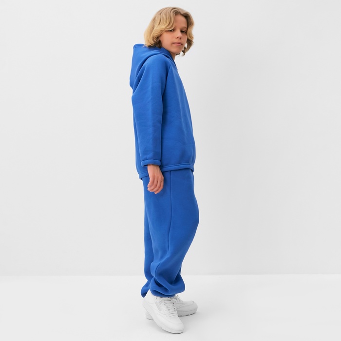 Костюм детский (худи, брюки) MINAKU: Basic Line KIDS, oversize, синий, рост 128 см