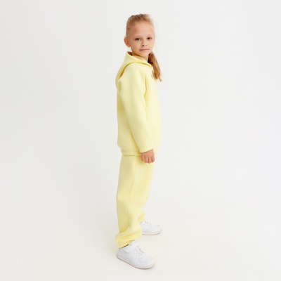 Костюм детский (худи, брюки) MINAKU: Basic Line KIDS, oversize, жёлтый, рост 146 см