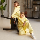 Костюм детский (худи, брюки) MINAKU: Basic Line KIDS, oversize, жёлтый, рост 152 см 7810267 - фото 9850427
