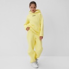 Костюм детский (худи, брюки) MINAKU: Basic Line KIDS, oversize, жёлтый, рост 152 см 7810267 - фото 12513568