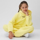 Костюм детский (худи, брюки) MINAKU: Basic Line KIDS, oversize, жёлтый, рост 152 см 7810267 - фото 12513570