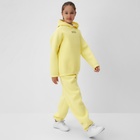 Костюм детский (худи, брюки) MINAKU: Basic Line KIDS, oversize, жёлтый, рост 152 см 7810267 - фото 12513572