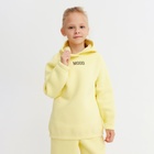 Костюм детский (худи, брюки) MINAKU: Basic Line KIDS, oversize, жёлтый, рост 152 см 7810267 - фото 12513567