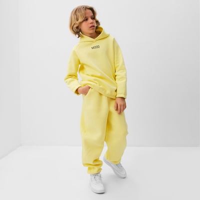 Костюм детский (худи, брюки) MINAKU: Basic Line KIDS, oversize, жёлтый, рост 158 см