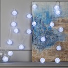 УЦЕНКА НИТЬ DCR. 5 м, с насад. "Клубки БЕЛОСНЕЖНЫЕ" 6 см, IP20, LED-20-220V, фикс, БЕЛЫЙ - фото 13699952