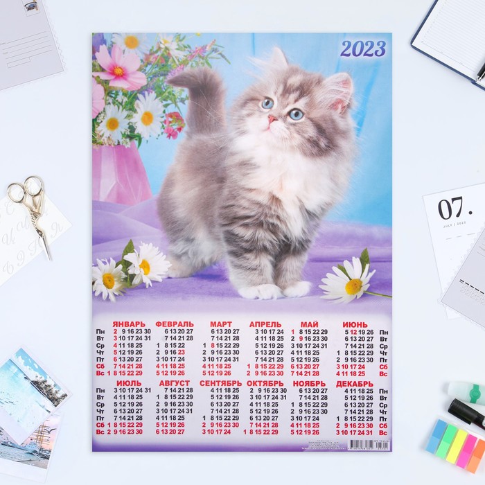 Календарь из котиков, репостани чтобы все увидели