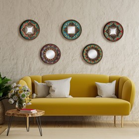 

Зеркало декоративное "Абаль", дерево, 30х30 см