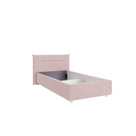Кровать Альба с орт. основанием + ПМ 900х2000 нежно-розовый (велюр)