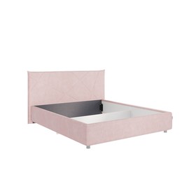Кровать Квест с ортопедом + ПМ 1600х2000 нежно-розовый (велюр)