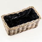 Кашпо плетёное "Элитная" с пластиковым отделением, 55х30х22 см, ротанг - фото 24549562