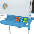 Мольберт детский двусторонний «Доска знаний», регулируется по высоте, + учебные принадлежности, цвет голубой - Фото 4