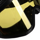 УЦЕНКА Очки-маска для езды на мототехнике, стекло двухслойное желтое, цвет черный - Фото 3