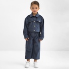 Костюм для девочки KAFTAN Velvet, размер 32 (110-116 см), синий - Фото 2