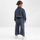 Костюм для девочки KAFTAN Velvet, размер 32 (110-116 см), синий - Фото 4