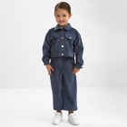 Костюм для девочки KAFTAN Velvet, размер 32 (110-116 см), синий - Фото 6