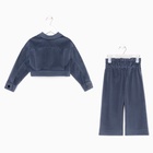Костюм для девочки KAFTAN Velvet, размер 32 (110-116 см), синий - Фото 10