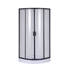 Душевое ограждение Taliente TA-09091CB, 180×90 см, прозрачное, полукруглое, 6 мм, черный - Фото 1