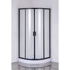 Душевое ограждение Taliente TA-09091CB, 180×90 см, прозрачное, полукруглое, 6 мм, черный - Фото 2