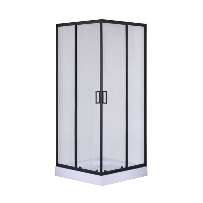 Душевое ограждение Taliente TA-09092CB, 180 х 90 см, прозрачное, квадратное, 6 мм, черный - Фото 1
