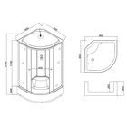 Душевая кабина Taliente TA-8080G, 80×80×215 см, глубокий поддон 40 см, стекло тонированное - Фото 4