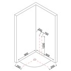 Душевая кабина Taliente TA-9090G, 90×90×215 см, глубокий поддон 40 см, стекло тонированное - Фото 3